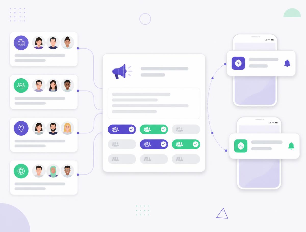 Zielgruppen-Auswahl und Push-Benachrichtigungen in der StaffApp